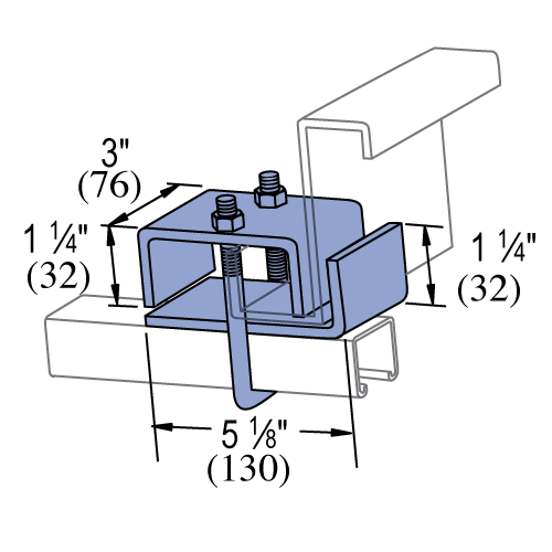 Two Piece Purlin Clamp